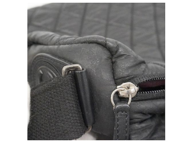 Borsa a Spalla in Nylon Nero Chanel Coco Cocoon - vista 7