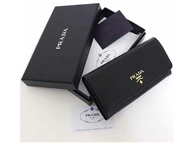 Cartera Larga Saffiano Prada Negro - vista 2