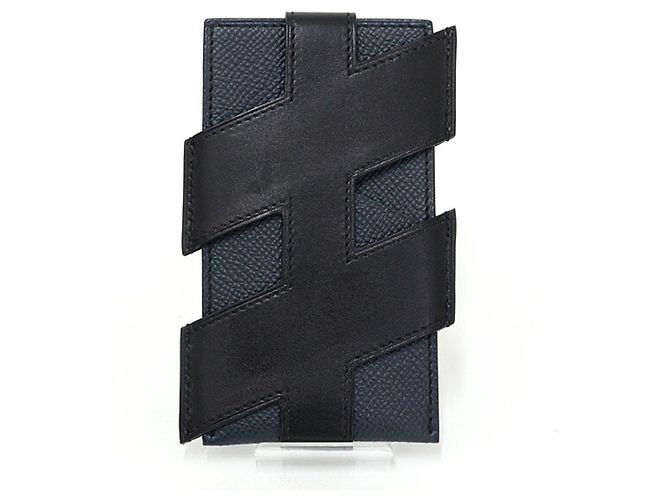 Hermès Hermes Leather Card Case Black Blue - view 2
