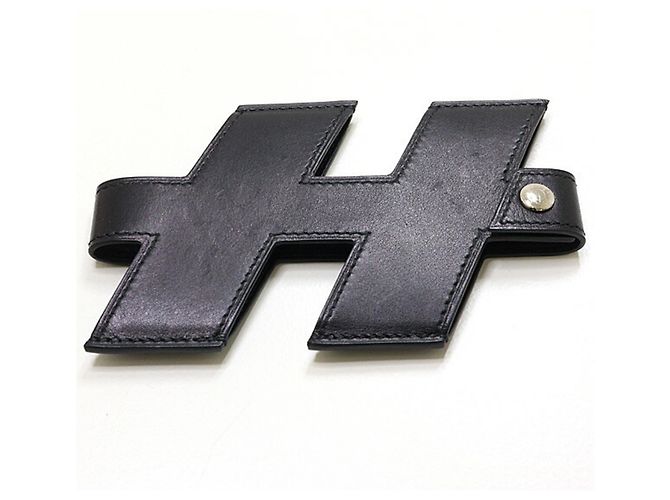 Hermès Hermes Leather Card Case Black Blue - view 4