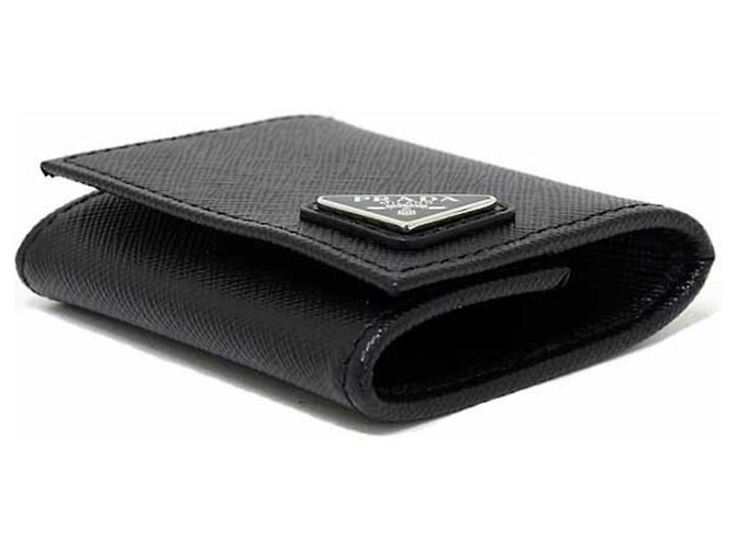 Monedero Triángulo Saffiano Prada Negro - vista 3