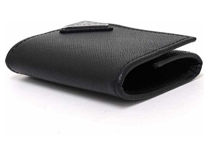Monedero Triángulo Saffiano Prada Negro - vista 4