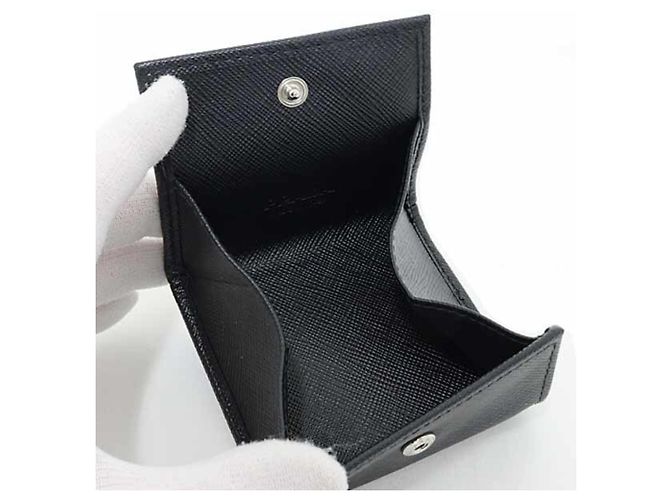 Monedero Triángulo Saffiano Prada Negro - vista 5