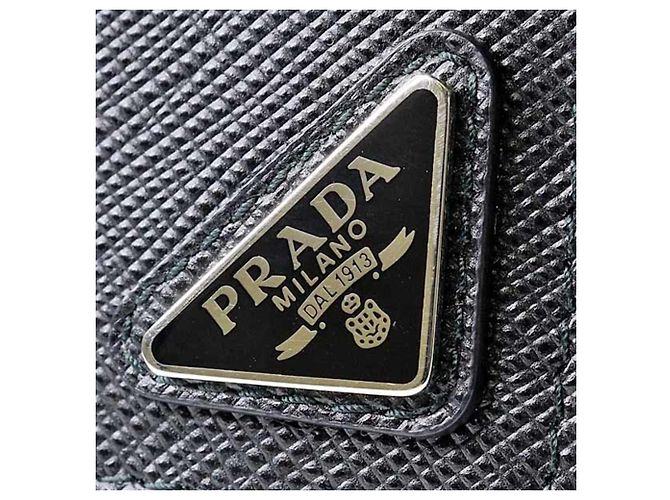 Monedero Triángulo Saffiano Prada Negro - vista 6