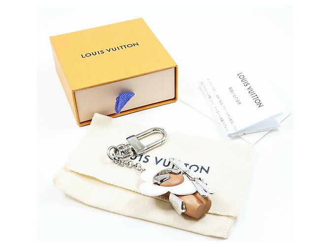 Portachiavi Louis Vuitton Vivienne On The Slope Bianco - vista 6