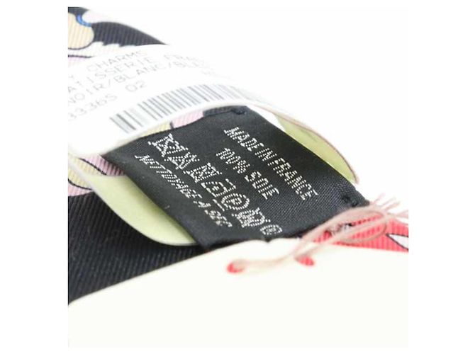 Foulard Hermès Twilly Charm La Patisserie Française Nero Bianco Blu - vista 4