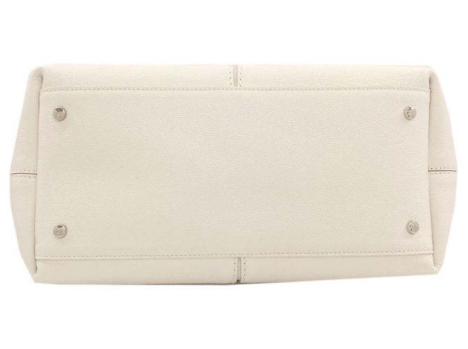 Bolsa tote de couro com design simples da Tod's Branco - vista 4