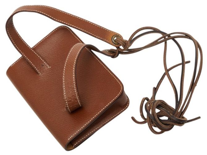 Trim Pochette Fanny Pack Verde Hermès Marrone - vista 5