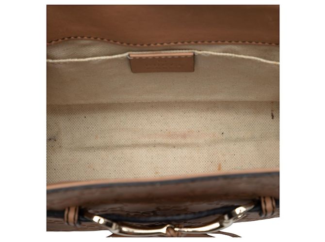 Borsa a Spalla Gucci Beige Small Guccissima Emily - vista 4