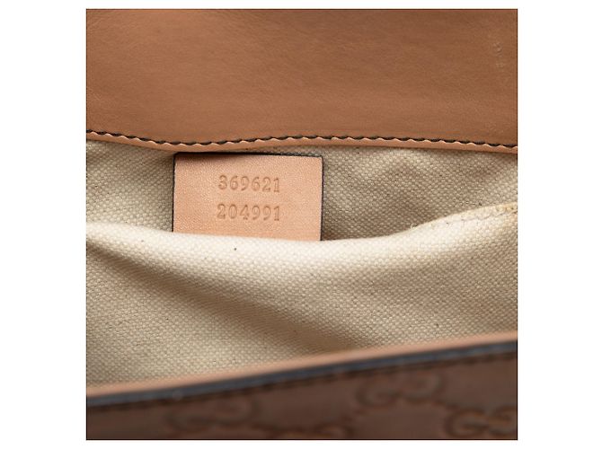 Borsa a Spalla Gucci Beige Small Guccissima Emily - vista 6