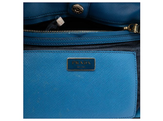 Prada Bicolor Blau Saffiano Lux Tote - Ansicht 5
