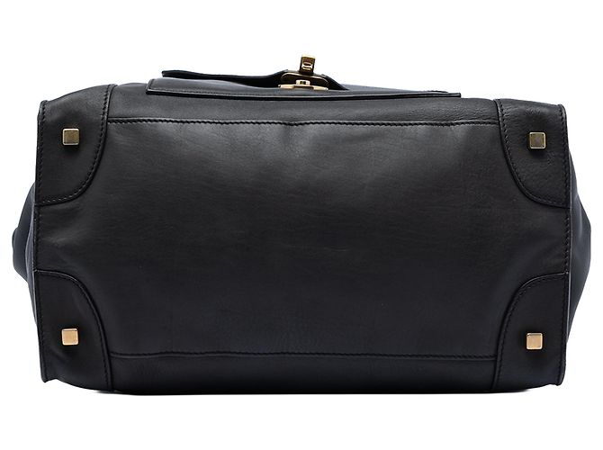 Luggage Céline Borsa da viaggio in pelle nera Celine Nero - vista 3