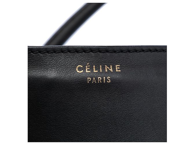 Luggage Céline Borsa da viaggio in pelle nera Celine Nero - vista 5