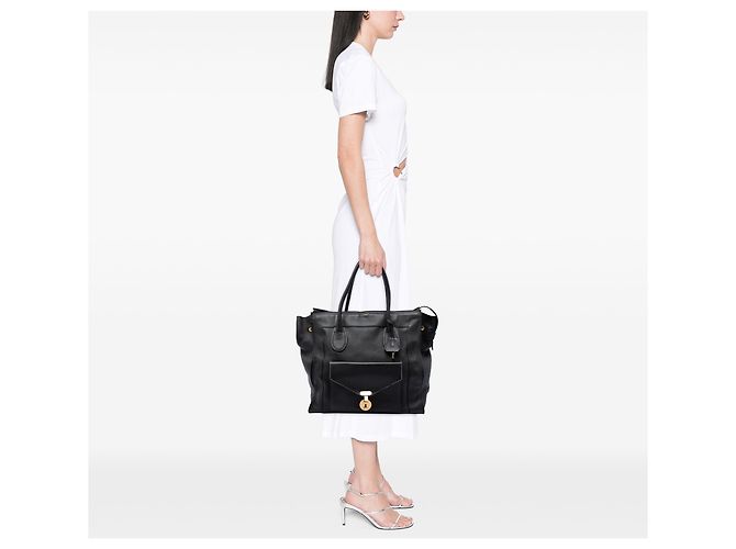 Luggage Céline Borsa da viaggio in pelle nera Celine Nero - vista 7