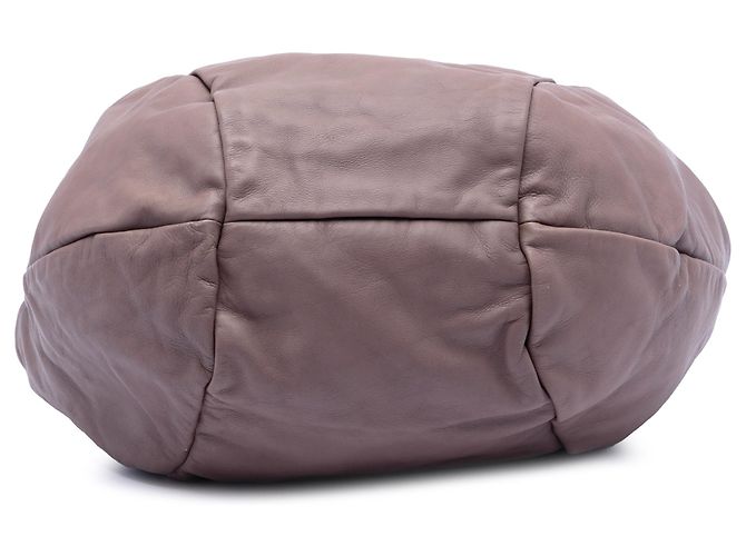 Hobo de couro marrom com alça trançada Gucci Taupe - vista 3