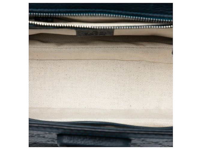 Borsa a mano media Guccissima blu New Bamboo di Gucci Blu navy - vista 4