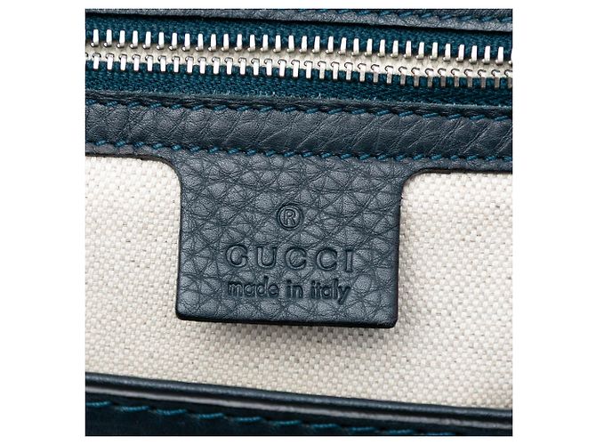 Borsa a mano media Guccissima blu New Bamboo di Gucci Blu navy - vista 6