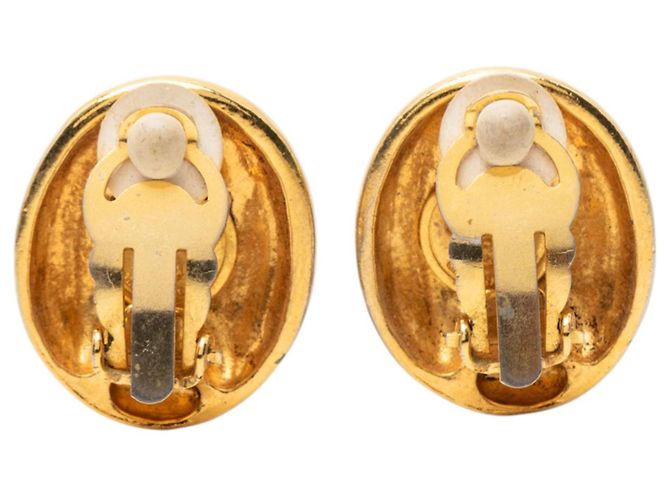 Chanel Mademoiselle Logo Clip-On Ohrringe aus vergoldetem Metall Golden - Ansicht 2