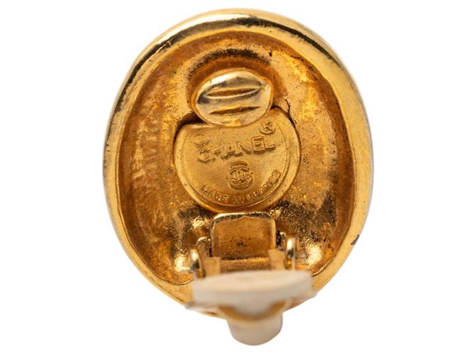Chanel Mademoiselle Logo Clip-On Ohrringe aus vergoldetem Metall Golden - Ansicht 3