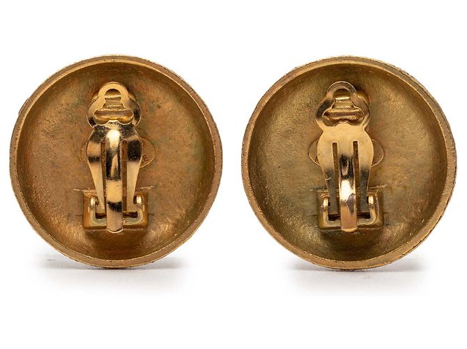 Orecchini rotondi a clip CC in oro placcato Chanel D'oro - vista 2