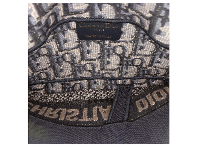 Saddle Pochete Slim em Lona Bordada Dior Azul Oblique com Cinto - vista 4