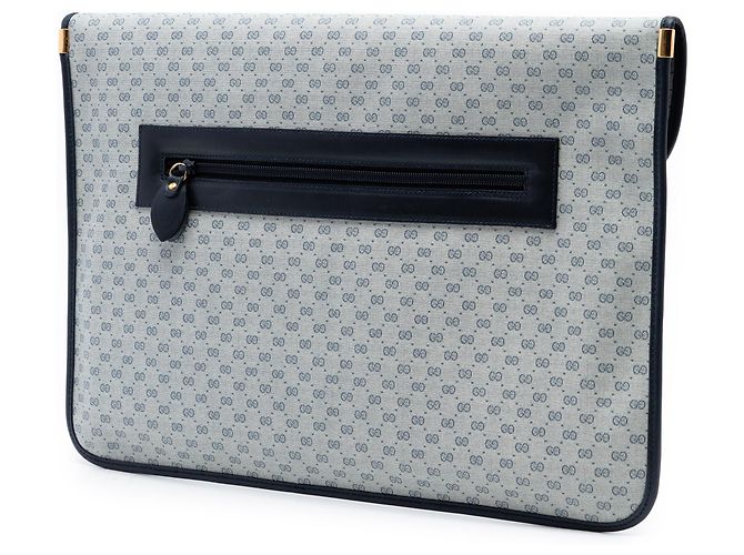 Clutch Micro GG Supreme Grigio Gucci Marrone - vista 2