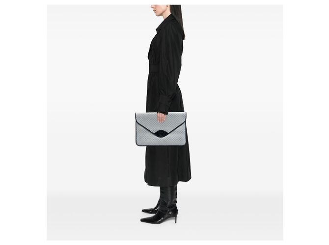 Clutch Micro GG Supreme Grigio Gucci Marrone - vista 7