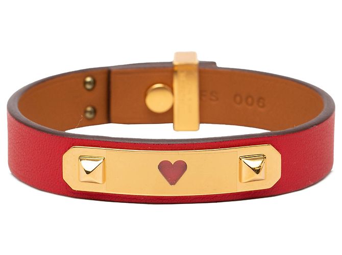 Bracciale As de Coeur in Swift Rosso Stretto Hermès - vista 3