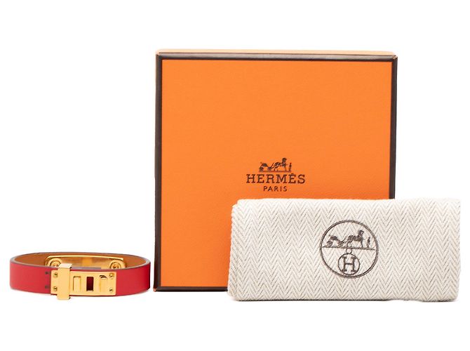 Bracciale As de Coeur in Swift Rosso Stretto Hermès - vista 5
