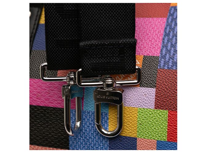Louis Vuitton Keepall Bandoulière 50 Damier Graphite 3D Multicolore Nero - vista 10