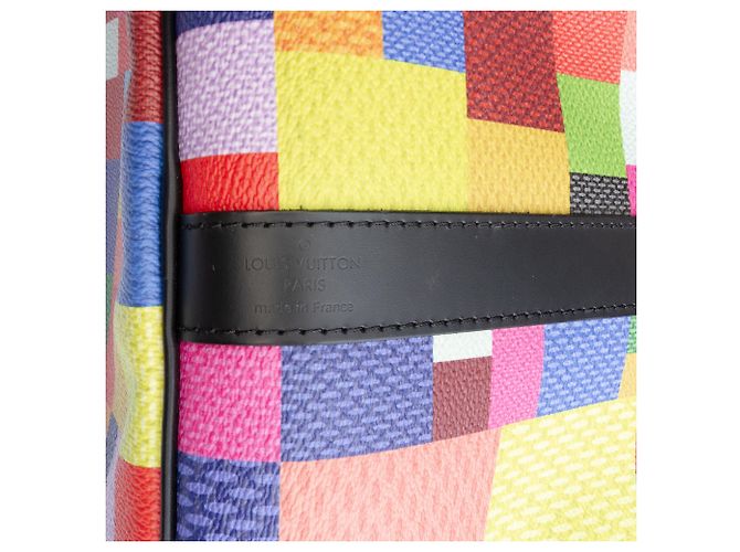 Louis Vuitton Keepall Bandoulière 50 Damier Graphite 3D Multicolore Nero - vista 5
