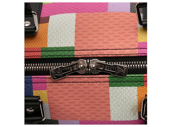 Louis Vuitton Keepall Bandoulière 50 Damier Graphite 3D Multicolore Nero - vista 7