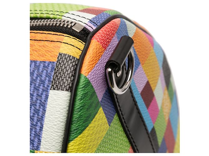 Louis Vuitton Keepall Bandoulière 50 Damier Graphite 3D Multicolore Nero - vista 9
