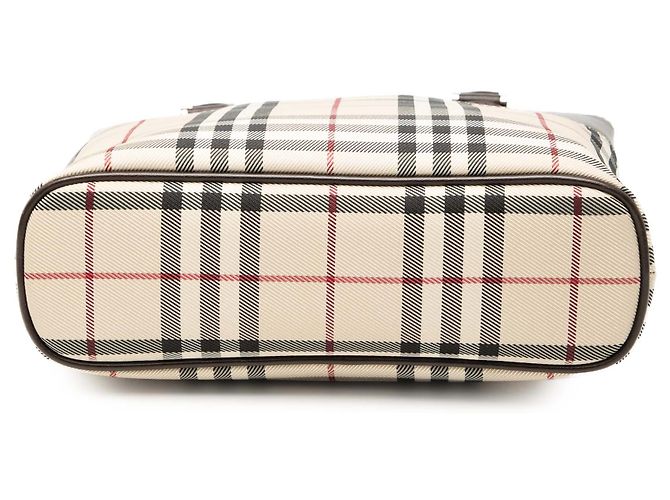 Beige Burberry Haus-Check Canvas Tote - Ansicht 3