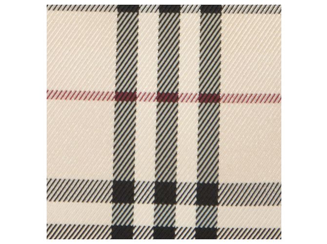 Beige Burberry Haus-Check Canvas Tote - Ansicht 6