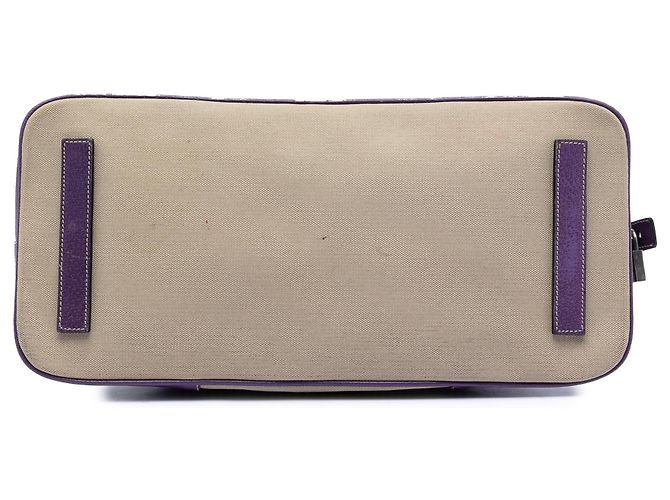 Prada Handtasche aus Canapa mit beigem Cinghiale-Besatz - Ansicht 3