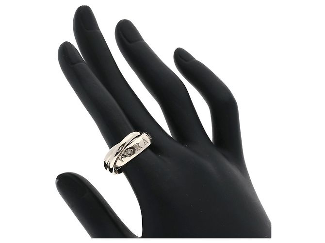 Anello in oro bianco 18K Cartier Trinity - vista 6