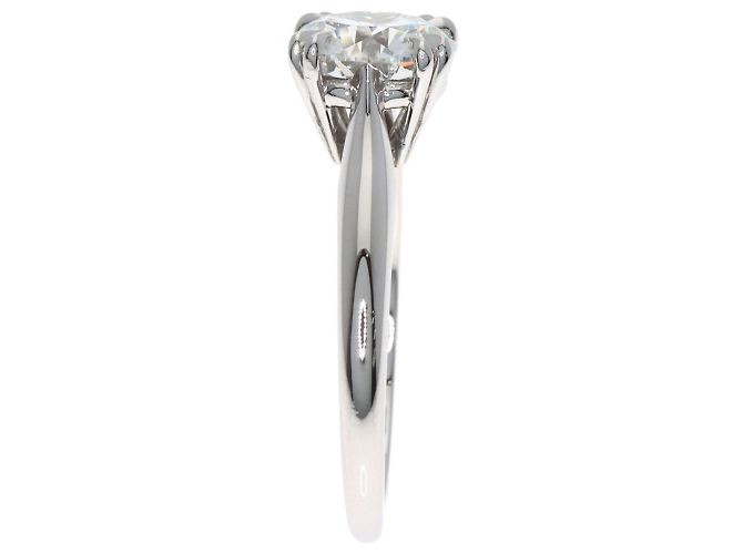 Harry Winston Runde Solitär E-VS1-EX Platinring Silber - Ansicht 3