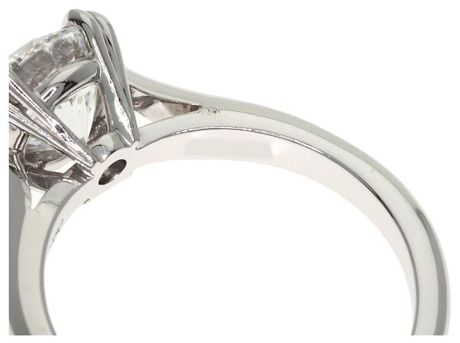 Harry Winston Runde Solitär E-VS1-EX Platinring Silber - Ansicht 8