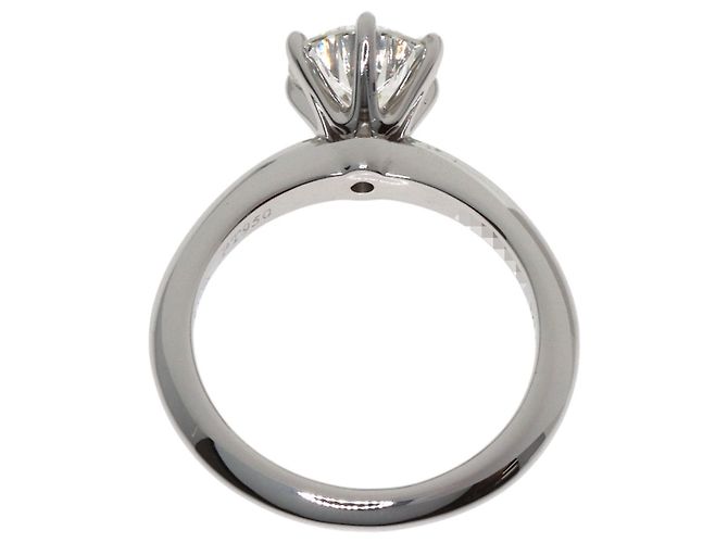 Tiffany & Co. Platin Solitaire-Diamantring Silber - Ansicht 4