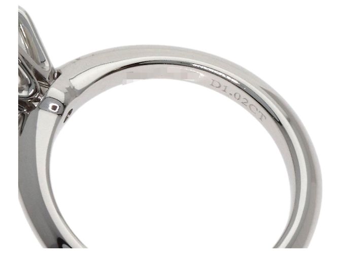 Tiffany & Co. Platin Solitaire-Diamantring Silber - Ansicht 5