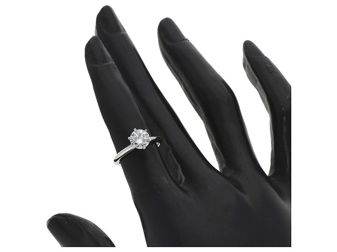 Tiffany & Co. Platin Solitaire-Diamantring Silber - Ansicht 7
