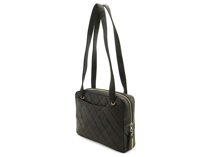 Chanel Coco Mark Matelassé Tote Bag Schwarz - Ansicht 3
