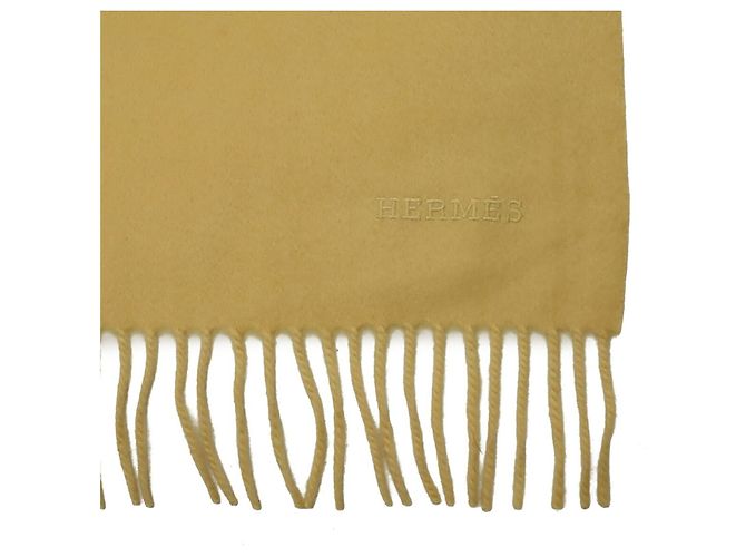 Hermès Schal in Creme und Gelb Roh - Ansicht 5