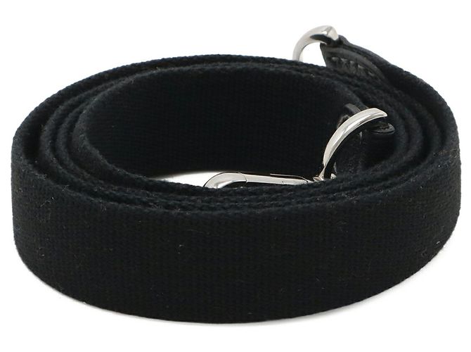 Garden Cinghia a spalla in tela e pelle nera Hermès Nero - vista 3