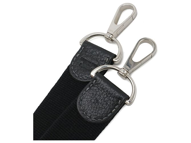 Garden Cinghia a spalla in tela e pelle nera Hermès Nero - vista 4
