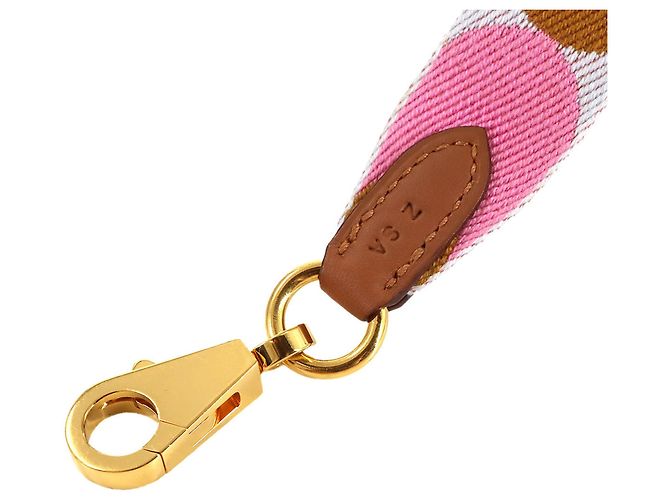 Cinghia a Spalla Sangles Flipper Ball di Hermès Marrone Rosa - vista 3