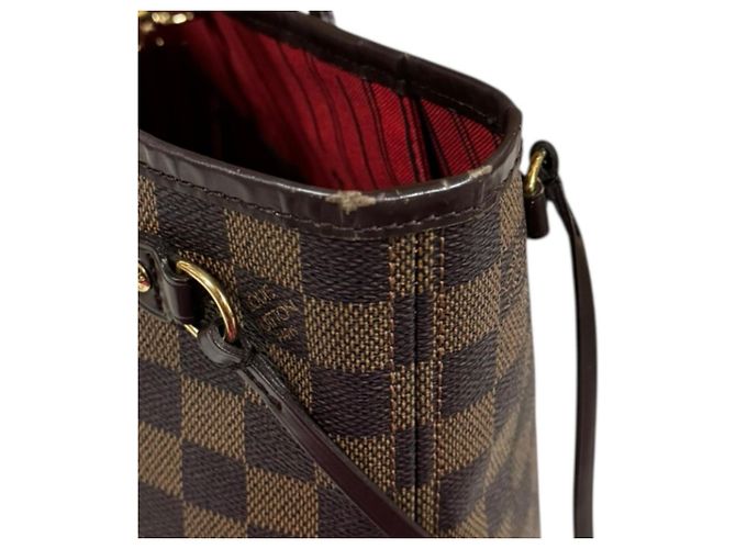 Borsa tote Louis Vuitton Neverfull PM Damier Marrone Damier ebene - vista 11