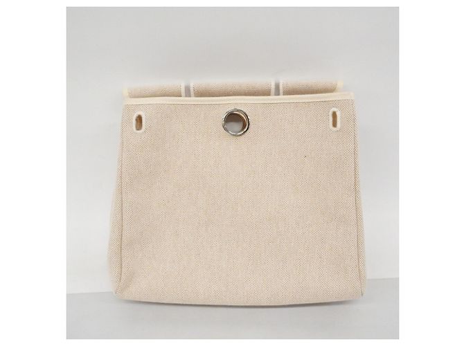 Hermès Mochila/Daypack Herbag MM Toile H Natural - vista 16