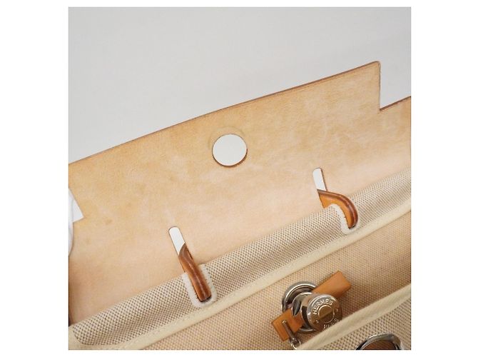 Hermès Mochila/Daypack Herbag MM Toile H Natural - vista 8